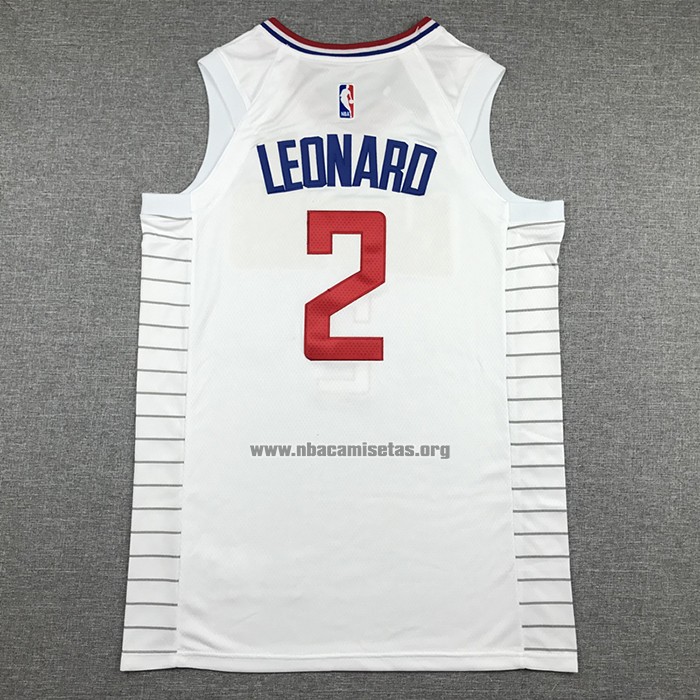 Camiseta Los Angeles Clippers Kawhi Leonard NO 2 Association 2020-21 Blanco